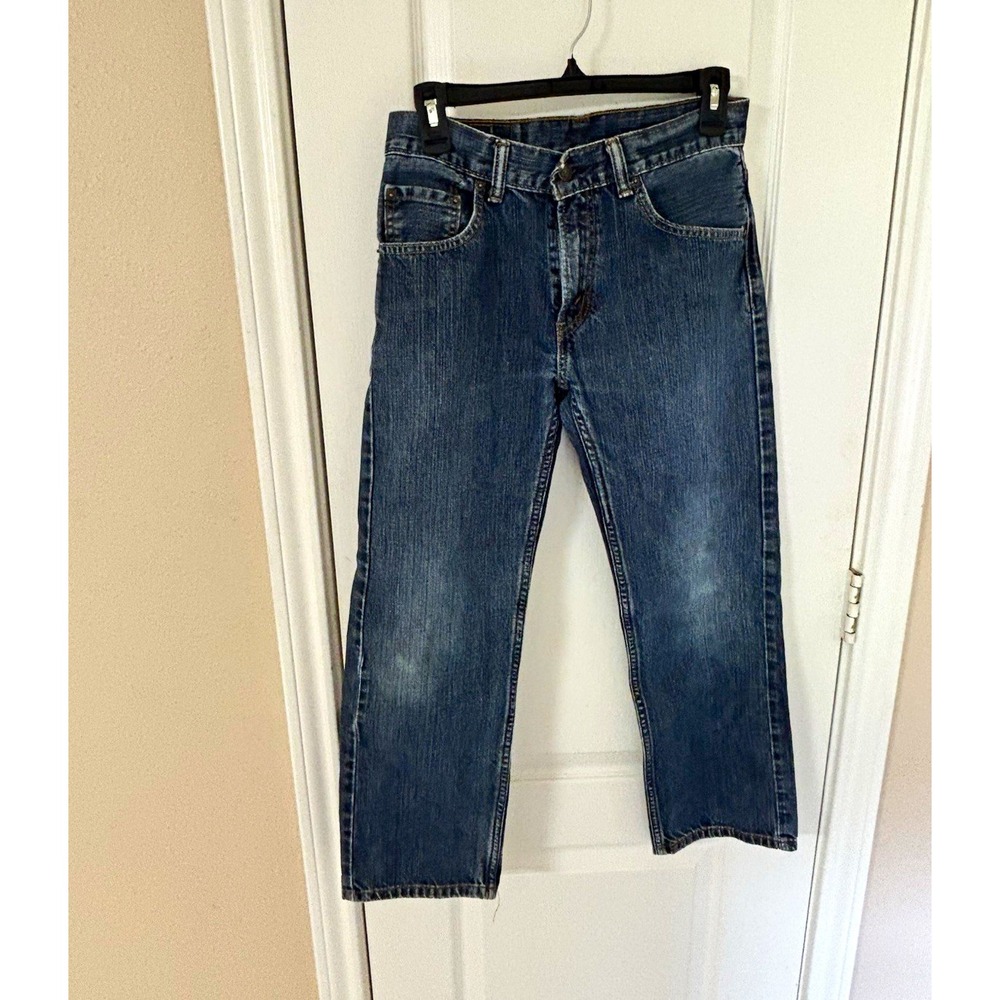 Levi's 505 Boys Straight Leg Regular Fit Blue Denim Jeans Medium Wash 27x27